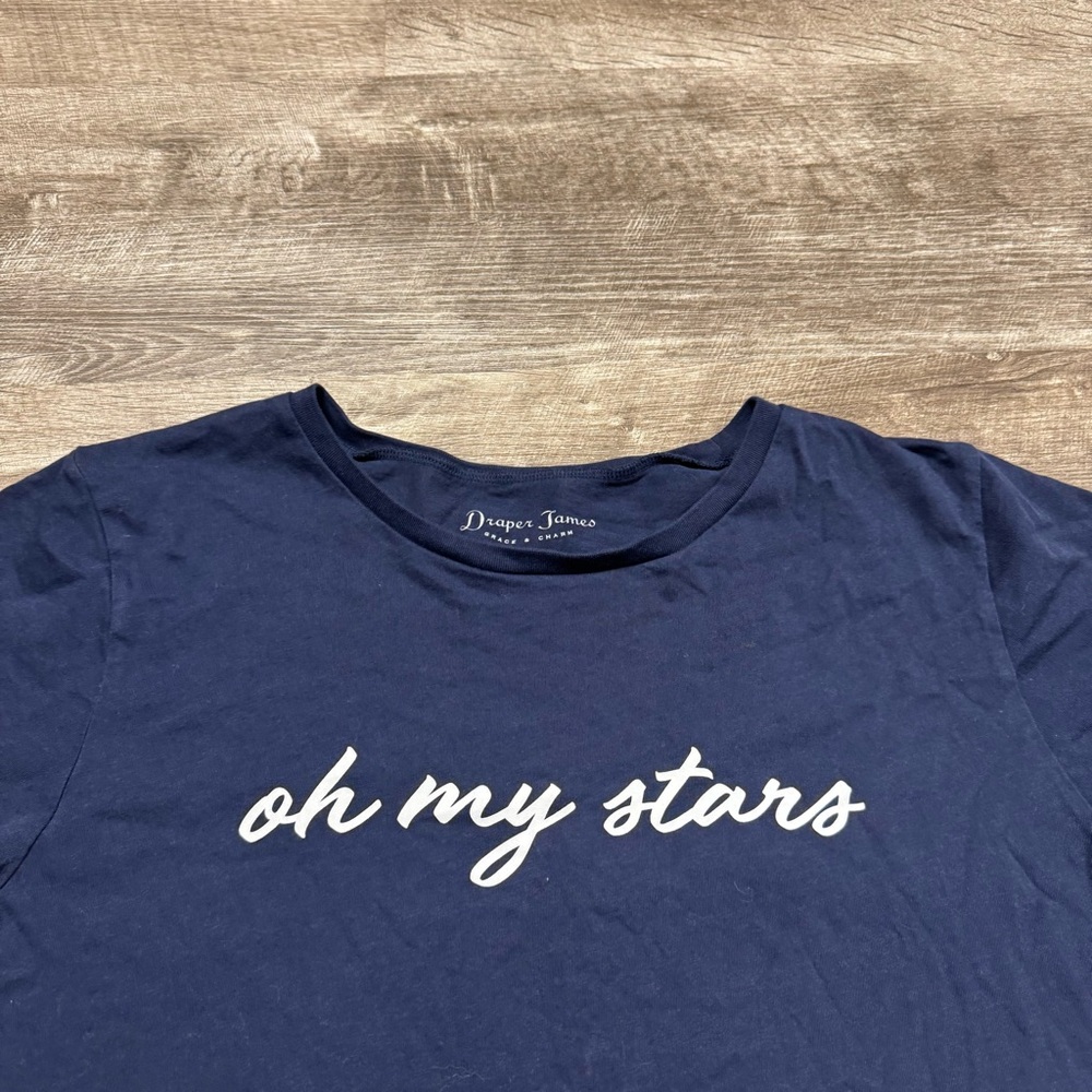 Draper James “Oh My Stars” T-Shirt Size Large 100% Cotton - Picture 2 of 7